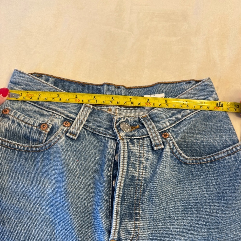 Vintage! 1991 Levis 501 Women’s Blue Denim Jeans, sz 3M (see measurements) - Picture 12 of 15